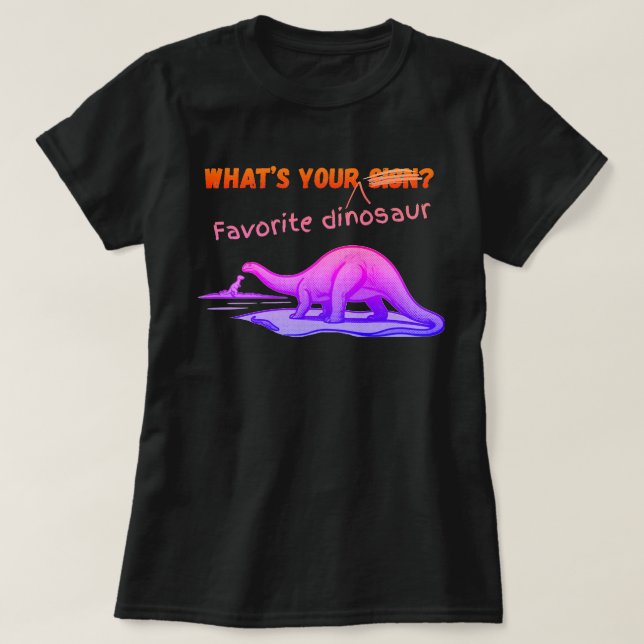 Camiseta ¿Cuál es tu DINOSAURIO favorito (Diseño del anverso)