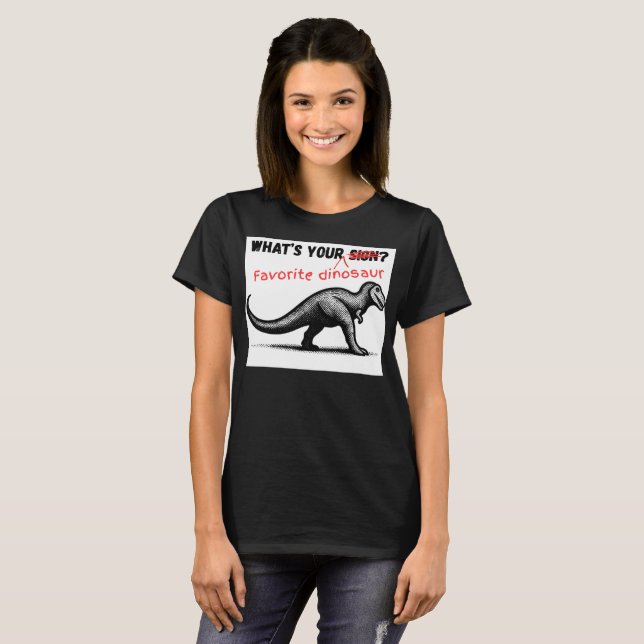 Camiseta ¿Cuál es tu DINOSAURIO favorito (Anverso completo)