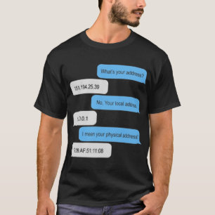 Camiseta ¿Cuál es tu dirección?