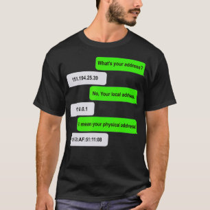 Camiseta Cuál es tu dirección Funny Networking Computer Ner