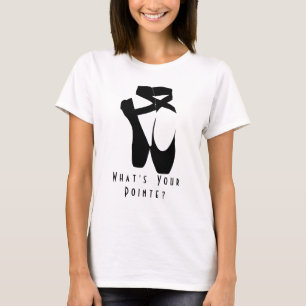 Camiseta ¿Cuál es tu puntería? Zapatos de ballet negro en p