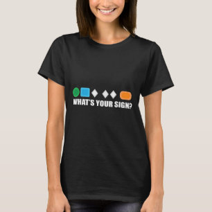 Camiseta ¿Cuál es tu signo Dificultad de esquí Esquiador