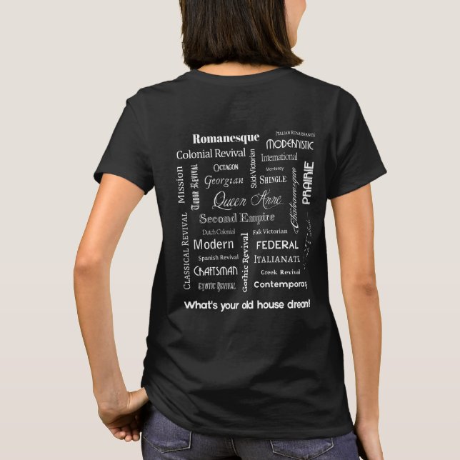 Camiseta ¿Cuál es tu sueño de casa? (Oscuro) (Reverso)