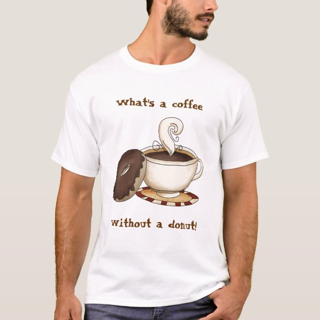 Camiseta ¡Cuál es un café sin un buñuelo! (Anverso)