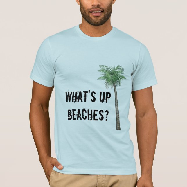 Camiseta ¿Cuál está encima de las playas? (Anverso)