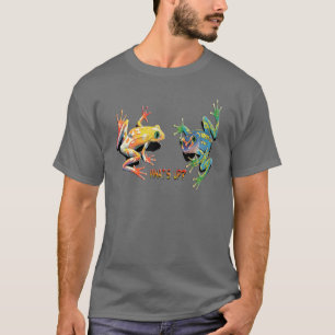 Camiseta Cuál está encima de ranas