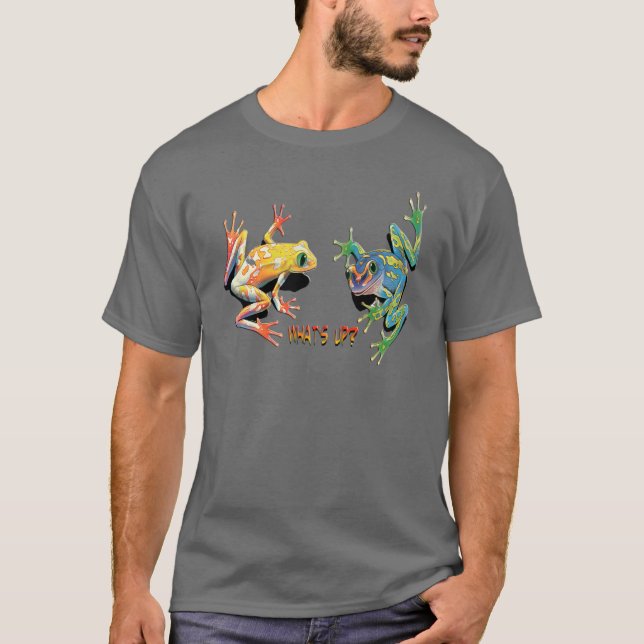 Camiseta Cuál está encima de ranas (Anverso)