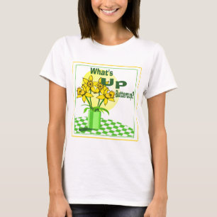 Camiseta Cuál está encima de ranúnculo