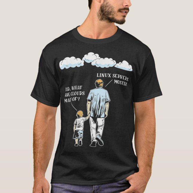 Camiseta ¿Cuáles Son Las Nubes De La Divertida Programación (Anverso)