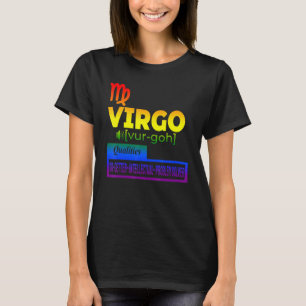 Camiseta Cualidades Zodiacas de Virgo Colorido
