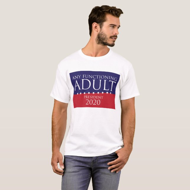 Camiseta Cualquie adulto de funcionamiento para presidente (Anverso completo)