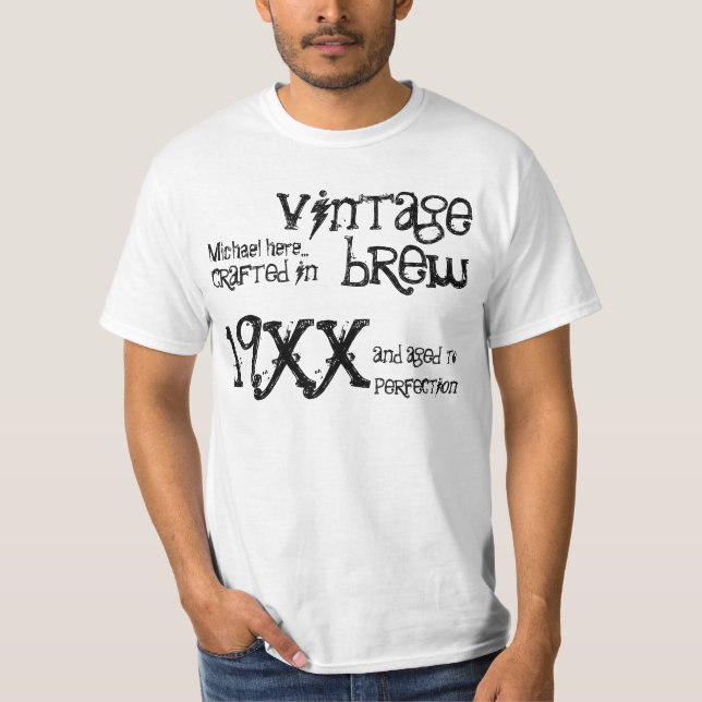 Camiseta Cualquie regalo de cumpleaños divertido del Brew (Anverso)