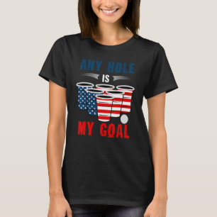 Camiseta Cualquier Agujero Es Mi Gol Bandera Americana Cerv