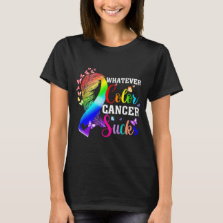 Camiseta Cualquier Color El Cáncer Chupa Colorido Concienci