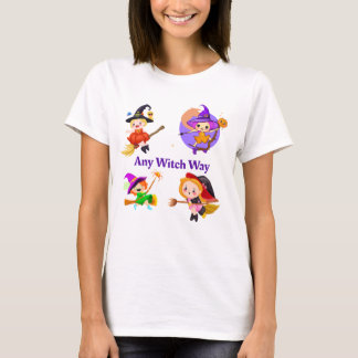 Camiseta Cualquier forma de bruja acaba con Halloween