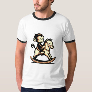 Camiseta Cualquier Mono De Color En Caballo Rocío