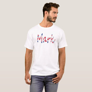 Camiseta Cualquier nombre superpuesto en Union Jack Mens pu