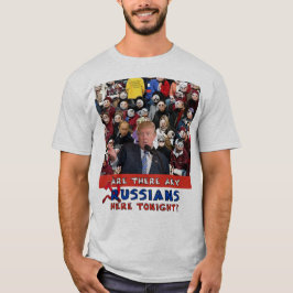 Camiseta Cualquier ruso, mitin de Trump, Trump, Rusia, Emoj