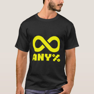 Camiseta Cualquier símbolo infinito Videojuego Speedrunner 