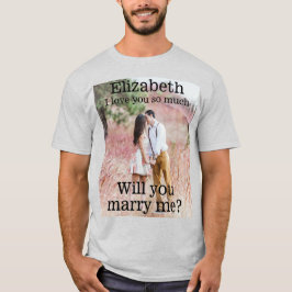 Camiseta Cualquier texto Propuesta de matrimonio Foto Cásat