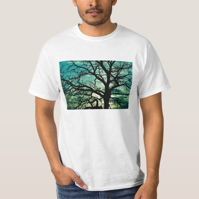 Camiseta ¿Cuán celoso será la luna? Silhouette de árbol (Anverso)