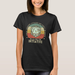 Camiseta Cuando alguien ataca a un miembro Fiesta D20 dice