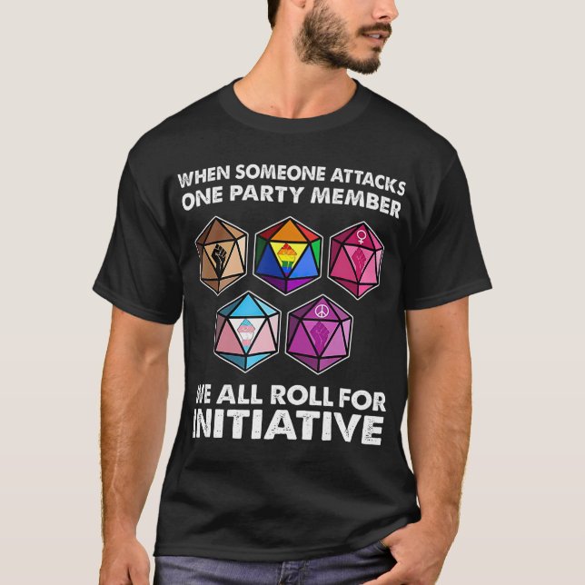 Camiseta Cuando alguien ataca a un miembro Fiesta, todos (Anverso)