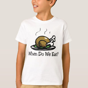 Camiseta ¿Cuándo Comemos? Divertido Pavo de Vacaciones de A