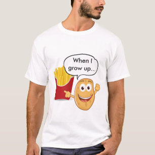Camiseta Cuando crezca... Patata divertida y patatas fritas