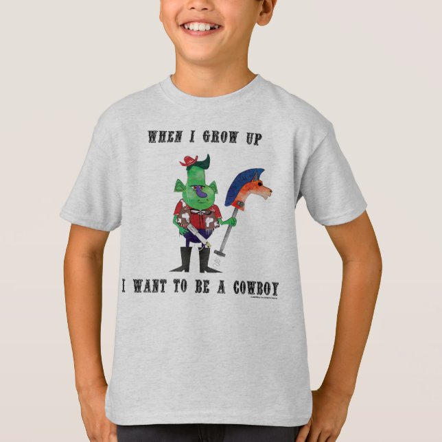 Camiseta Cuando crezca quiero ser vaquero (Anverso)