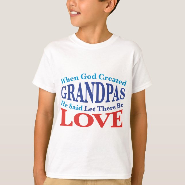 Camiseta Cuando Dios creó los abuelitos (Anverso)
