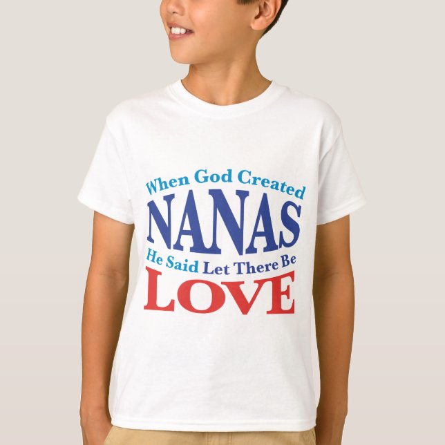 Camiseta Cuando Dios creó Nanas (Anverso)