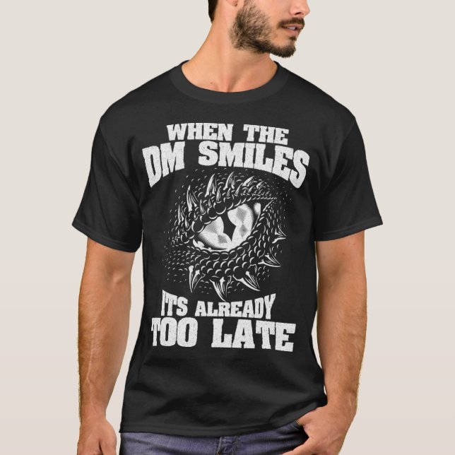 Camiseta Cuando el DM sonríe divertido Dungeon Ojo RPG Arra (Anverso)