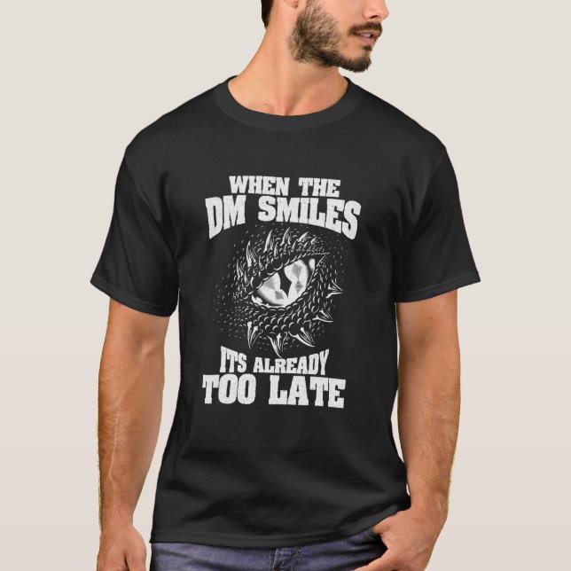 Camiseta Cuando El Dm Sonríe Dungeon Ojo Rpg Dice Dragon (Anverso)