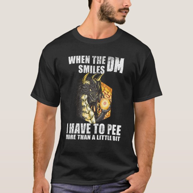 Camiseta Cuando El Dm Sonríe Fantasía Tabletop Gaming Rpg Q (Anverso)