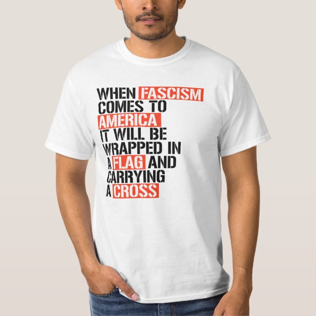 Camiseta Cuando el fascismo llega a Estados Unidos (Anverso)