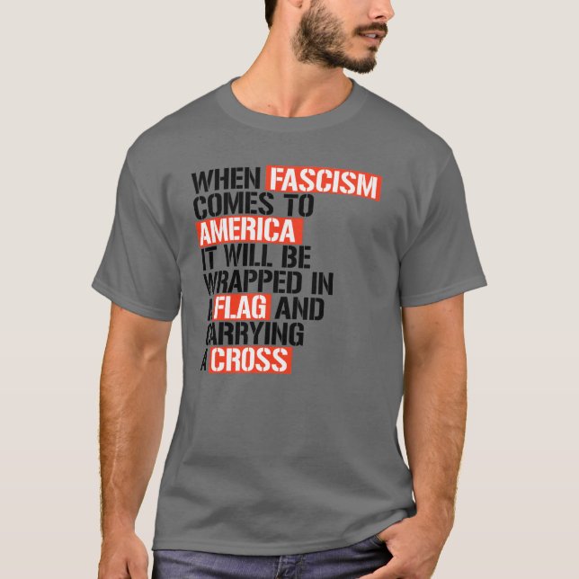 Camiseta Cuando el fascismo llega a Estados Unidos (Anverso)