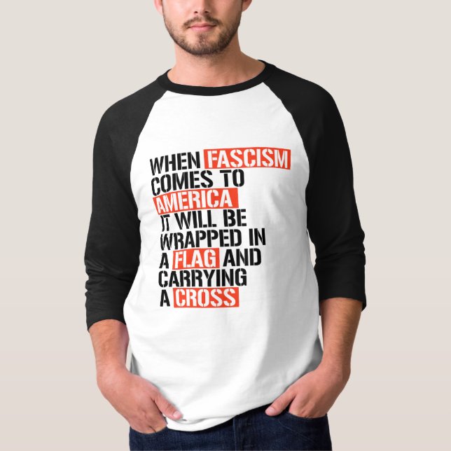 Camiseta Cuando el fascismo llega a Estados Unidos (Anverso)