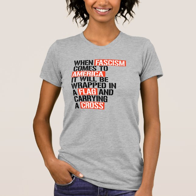 Camiseta Cuando el fascismo llega a Estados Unidos (Anverso)