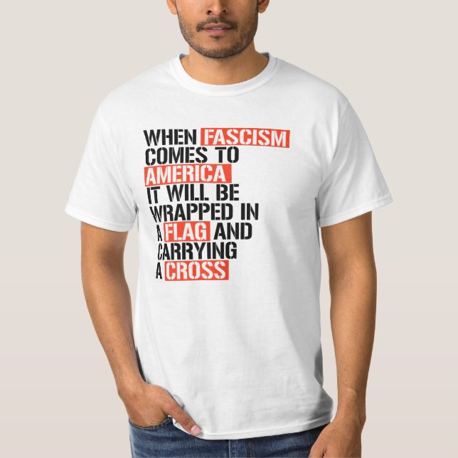 Camiseta Cuando el fascismo llega a Estados Unidos (Anverso)