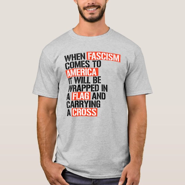 Camiseta Cuando el fascismo llega a Estados Unidos (Anverso)