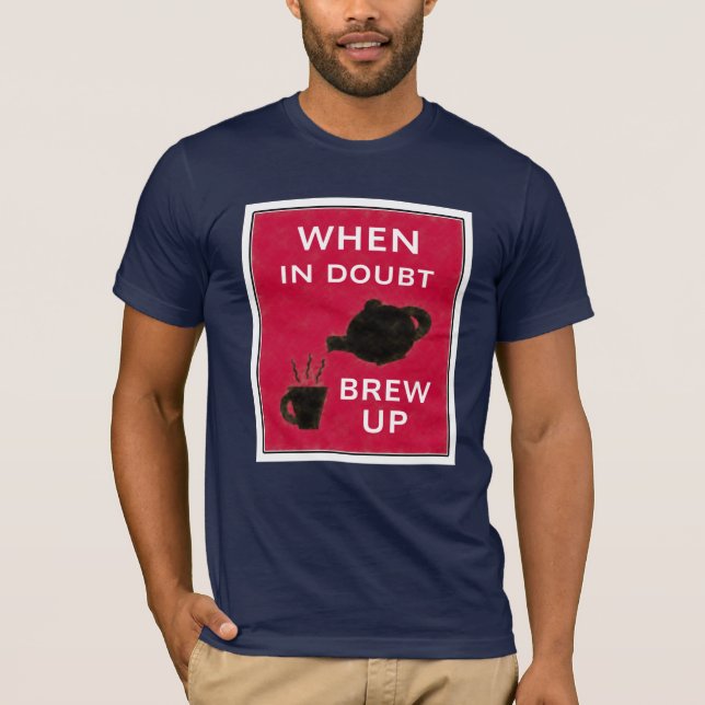 Camiseta Cuando en Brew del ~ de la duda para arriba (Anverso)