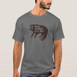 Camiseta Cuando en duda se va - Gato gracioso