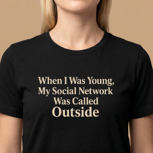 Camiseta Cuando era joven, mi red social era divertida