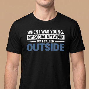 Camiseta Cuando era joven, mi red social era divertida
