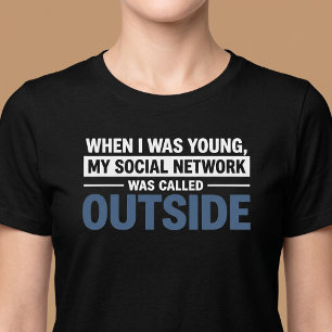 Camiseta Cuando era joven, mi red social era divertida