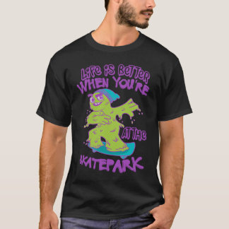 Camiseta cuando estés en un fresco patineta retro flip