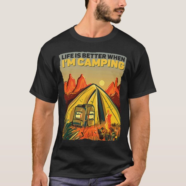 Camiseta Cuando estoy acampando (Anverso)