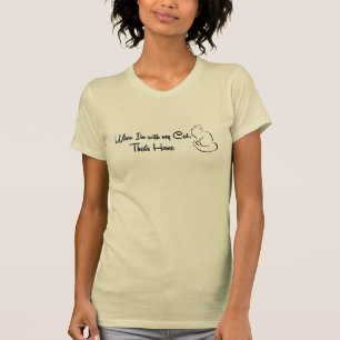 Camiseta Cuando estoy con mi gato, eso es casa