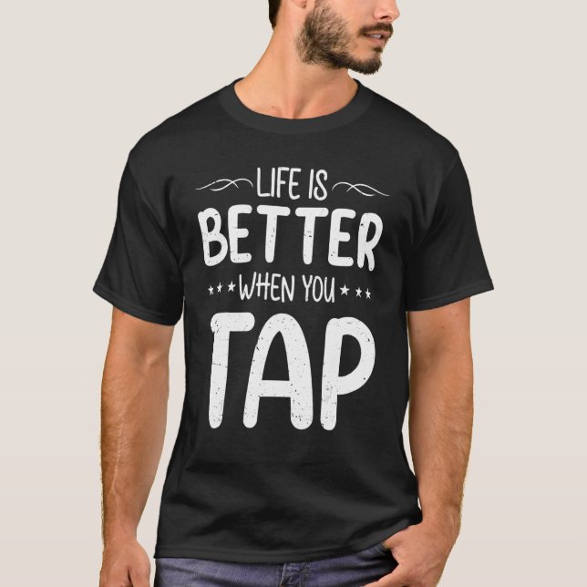 Camiseta Cuando Golpee Al Bailarín De Baile De Tap (Anverso)